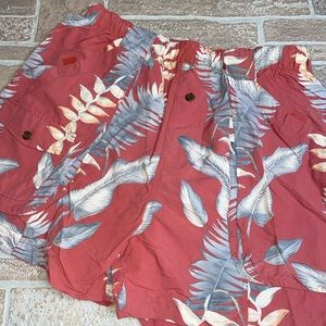 Tommy Bahama Mens Swim Trunks XL Red Floral